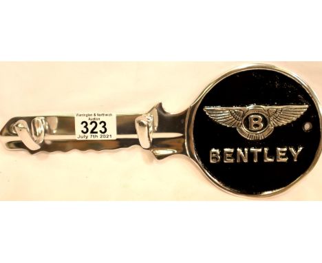 Chrome Bentley key holder. P&amp;P Group 1 (£14+VAT for the first lot and £1+VAT for subsequent lots) 