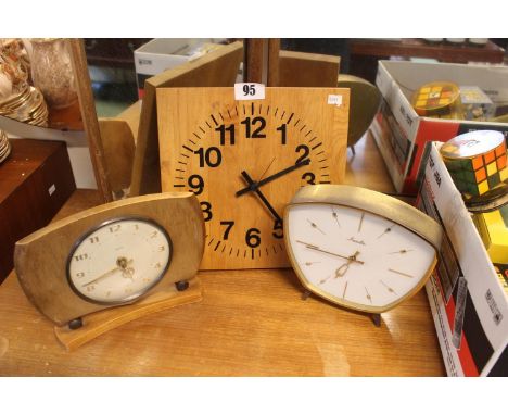 Smiths Mantel clock and 2 other clocks 