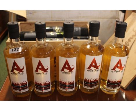 5 Bottles of Arbikie Chilli Vodka 70cl 