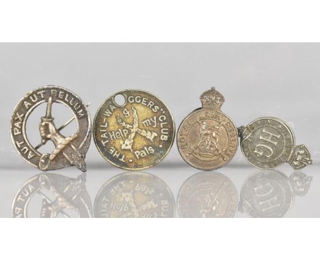 A Silver Lapel Badge for Royal Army Reserves, Home Guard, a Silver Brooch and a Tailwaggers Club 'Help my Pals' Medallion 