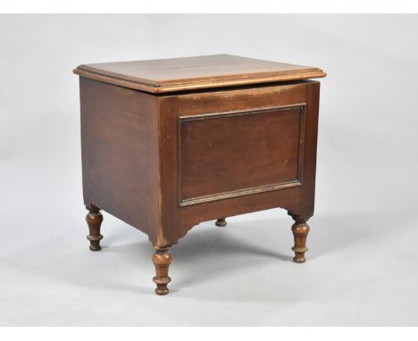 A 19th Century Mahogany Lift Top Box Commode 