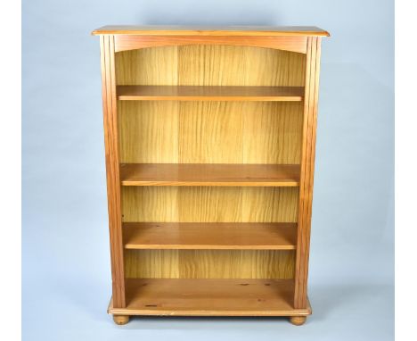 A Modern Pine Four Shelf Open Bookcase, 87cms Woide 