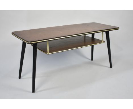 A 1960s Rectangular Coffee Table with Magazine Stretcher Shelf, 75cms Wide 