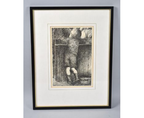 A Framed Lithograph, 'Roy', Subject 17.5x26cm