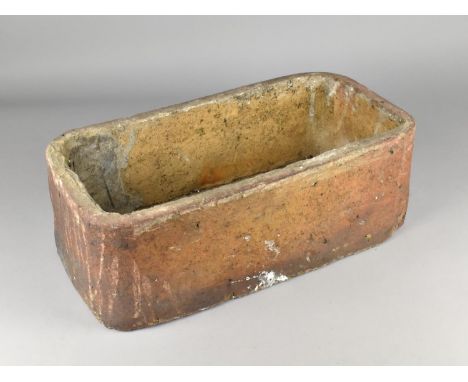A Glazed Stoneware Rectangular Trough/Planter, 43x24x15cm high 