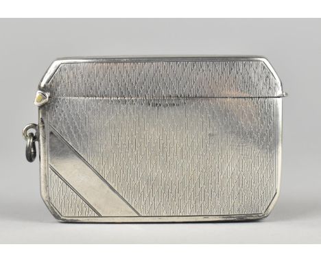 A Silver Vesta Case with Engine Turned Decoration, Birmingham Hallmark 1925, 6x4cm 43g 