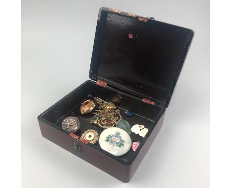 LOT OF VINTAGE AND OTHER JEWELLERY, in box