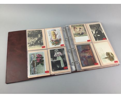 THREE ALBUMS OF VINTAGE POSTCARDS, and an album of phone cards (4)