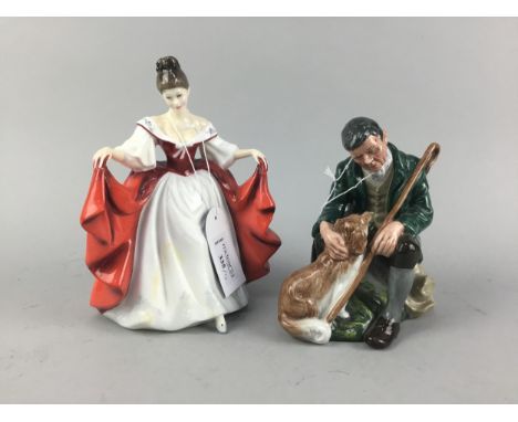 ROYAL DOULTON FIGURE OF 'THE MASTER', HN 2325, 16cm high, along with a Royal Doulton figure of 'Sara', HN 2265, 19cm high and