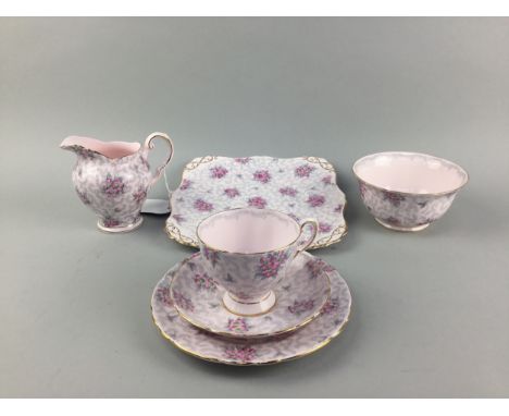 TUSCAN FLORAL PART TEA SERVICE, comprising a six place setting, along with other ceramic tea and dinner ware