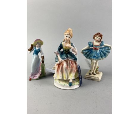 LOT OF CERAMIC AND RESIN FIGURES, including including children and birds (10)