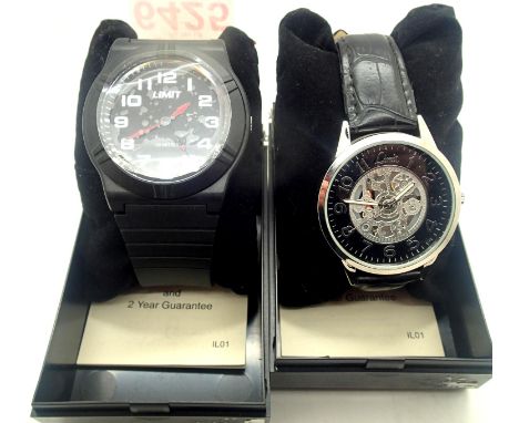 Two gents Limit wristwatches, not working at lotting. P&amp;P Group 1 (£14+VAT for the first lot and £1+VAT for subsequent lo