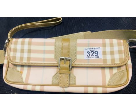 Burberry slim clasp handbag, 28 x 12 cm. Not available for in-house P&amp;P, contact Paul O'Hea at Mailboxes on 01925 659133 