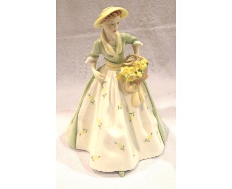 Boxed Royal Worcester figurine Spring Morn by F G Doughty, H: 17 cm. P&amp;P Group 2 (£18+VAT for the first lot and £3+VAT fo