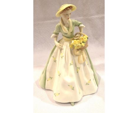 Boxed Royal Worcester figurine Spring Morn by F G Doughty, H: 17 cm. P&amp;P Group 2 (£18+VAT for the first lot and £3+VAT fo