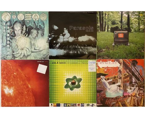 TECHNO/MINIMAL/DOWNTEMPO - LPs/12". Mega mix of 24 x LPs/12" loaded with rarities. Artists/titles include The Other People Pl
