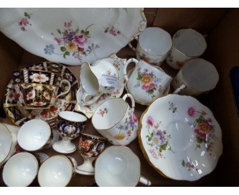 Royal Crown Derby cup and saucer 2451; five Royal Crown Derby Imari egg cups and a collection of Royal Crown Derby posies tea