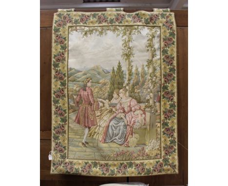 A woven tapestry wall hanging, probably Flemish, 20th Century 