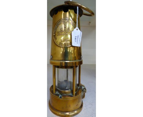 A brass type 6 miners lamp 
