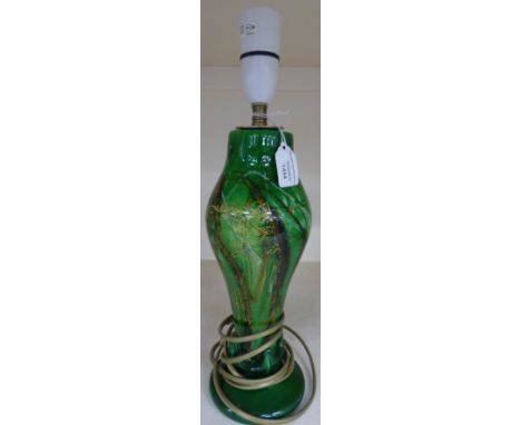 An Italian glass lamp base, c.1970s, signed Biancy, 28.5cm high