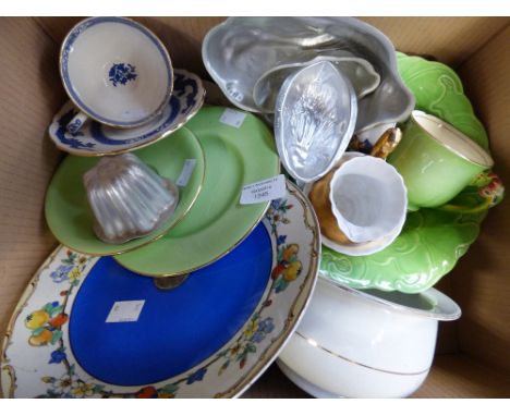 Royal Worcester Peter Pan plates (4) nursery cup/saucer, Royal Winton Art Deco trio, aluminium jelly mould, including rabbits