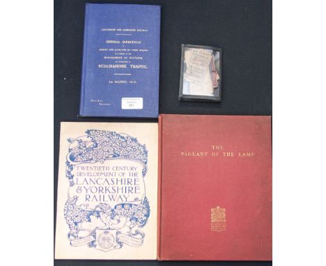Pageant of the Lamp; along with railway interest (two books) and railway tickets, etc 