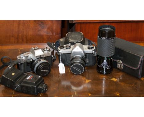 Two cameras and lens (3) 