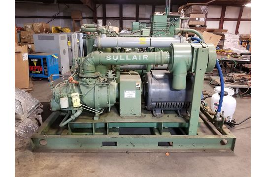 SULLAIR 150 HP SCREW AIR COMPRESSOR, MODEL 20-150L WCAC, 100/110 PSIG ...