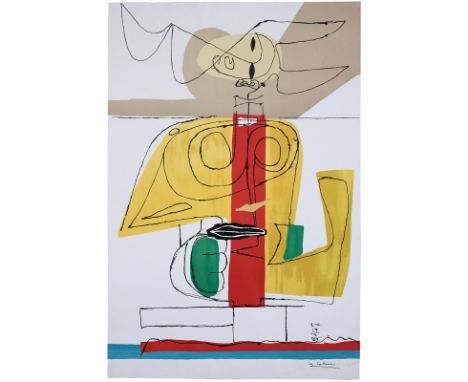 LithographieLe Courbusier 1887 La Chaux-de-Fonds - 1965 Roquebrune-Cap-Martin "Taureau" 1963 u. re. im Druck sign. u. dat. Le