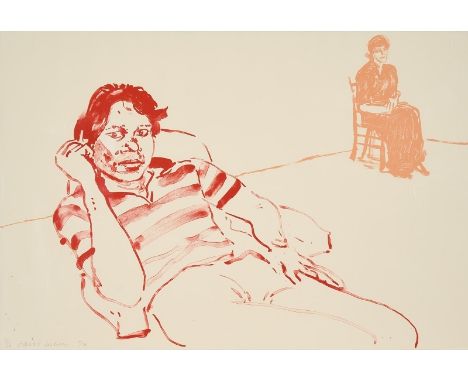 Lithographie David Hockneygeb. 1937 Bradford "Johnny and Lindsay" 1979 u. li. sign. u. dat. David Hockney 79 Exemplar 32/54, 
