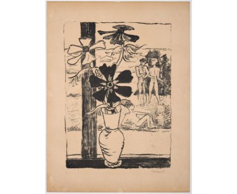 Lithographie Erich Heckel1883 Döbeln - 1970 Radolfzell "Anemonen" 1954 u. re. sign. u. dat. E. Heckel 54 50 x 38 cm (Blattmaß