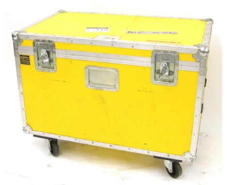 Large Packhorse wheel mounted flight case trunk, 39" wide, 29.5" high, 24" deep