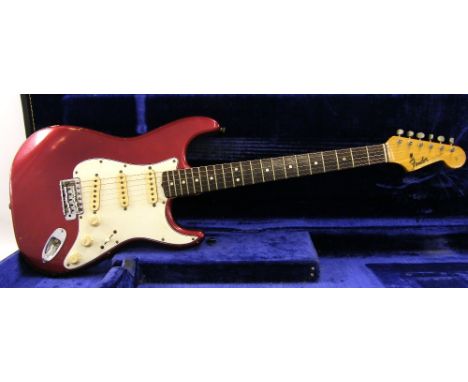 1965 Fender Stratocaster electric guitar, made in USA, ser. no. L9xxx6, candy apple red Clive Brown vintage restoration to bo
