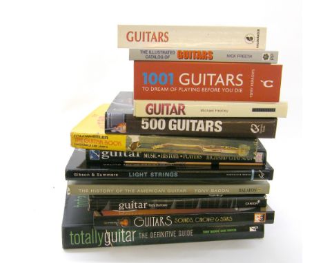 Thirteen good guitar reference books including Tony Bacon & Dave Hunter- Totally Guitar The Definitive Guide, Tony Bacon - Th