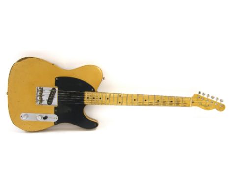 'Esquire' style electric guitar, probably a made in Japan Fender, Clive Brown vintage restoration to body and neck, spare pic