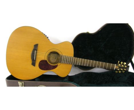 Vintage Gordon Giltrap signature model VE2000GG electro-acoustic guitar, electrics in working order, hard case, condition: go