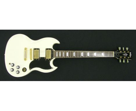 Vintage VS6 electric guitar, ser. no. WI1xxxxxx6, white finish, electrics in working order, condition: good