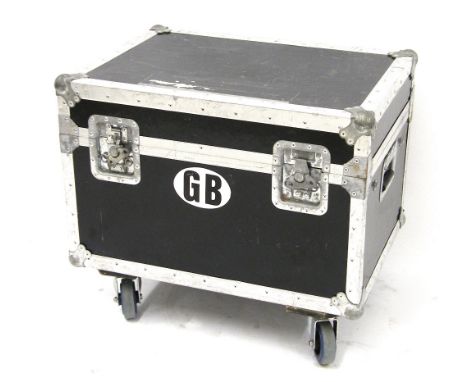 Heavy duty wheel mounted flight case trunk, 29" wide, 25" high, 20" deep