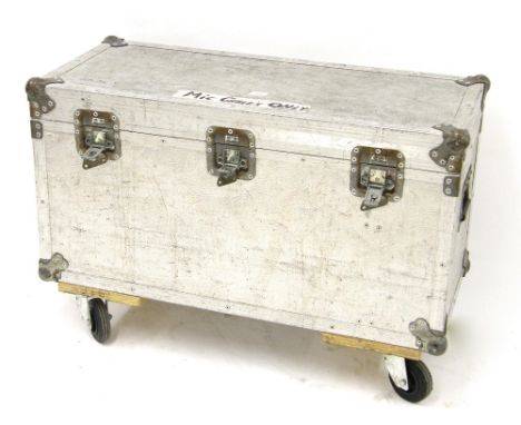 Heavy duty wheel mounted flight case trunk, 35.5" wide, 16" deep