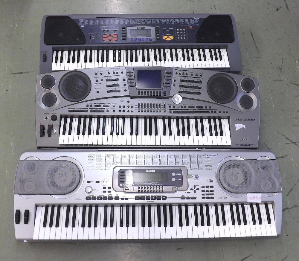 Casio WK3500 electronic keyboard, a Casio NZ2000 electronic keyboard