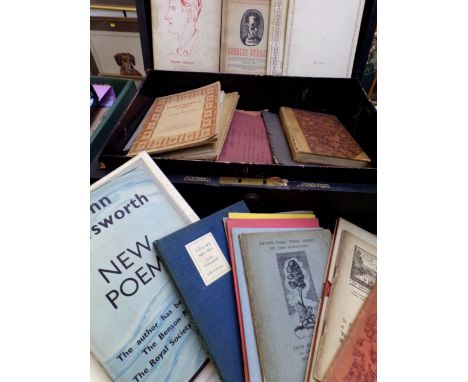 A carrying case containing an extensive collection of books by or associated with John Gawsworth (Terence Ian Fytton) includi