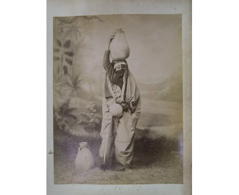 An album of twenty six 19th century photographs - Egypt Assam Mosque and others, interior and exterior views, Nile views, Pyr
