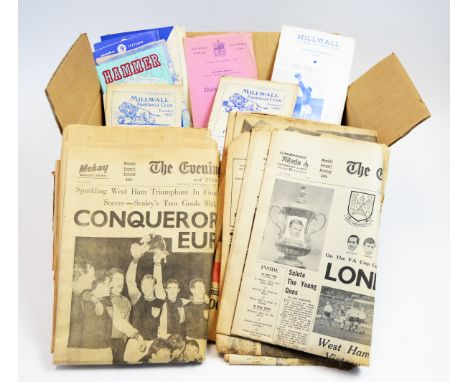 Assorted 1960's football programmes for West Ham, Tottenham Hotspur, Chelsea, Fulham, Milwall, Arsenal and Leyton Orient; and