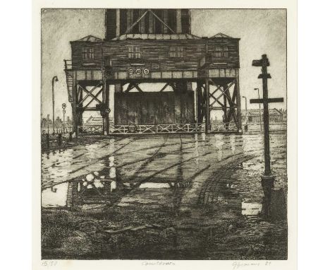‡ GEOFF YEOMANS (1934-2021) limited edition (15/50) etching - entitled, 'Countdown', signed and dated '89, 27 x 27cmsProvenan