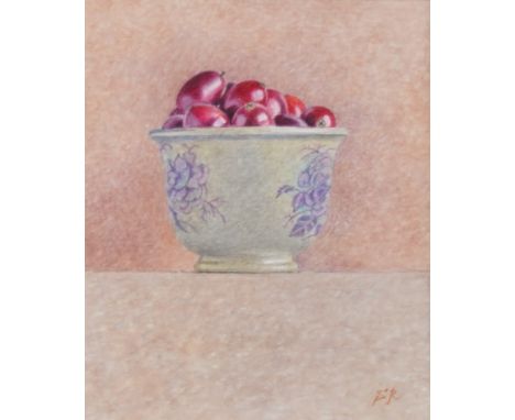 SUE READ (BRITISH, 20TH/21ST CENTURY)Cranberries in Cupsigned with initials 'S R' (lower right)watercolour12 x 10.5cmARRExhib