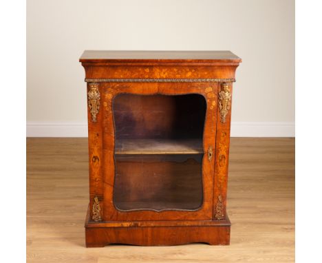 A VICTORIAN GILT-METAL MOUNTED MARQUETRY INLAID WALNUT PIER CABINET84cm wide; 33cm deep; 109cm highCondition report:&nbsp;The