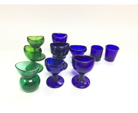 A collection of vintage eye baths. No reserve