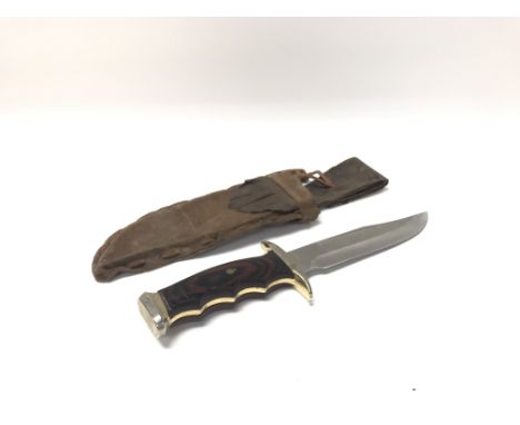 Spanish combat knife with a belt attached scabbard.