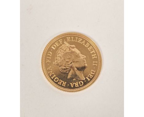 2019 gold Sovereign, uncirculated. 