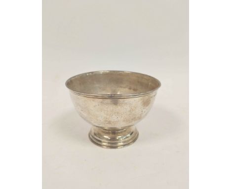 Silver rose bowl, hemispherical on moulded foot by W. H. Haseler Birmingham 1908, 15cm, 250g / 8oz. 